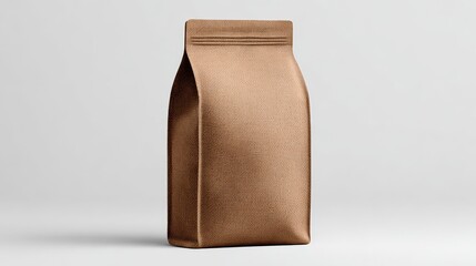 Creative coffee bean pouch mockup design for business branding on plain background