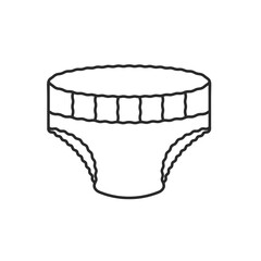 black line baby  diapers cartoon vector element design template