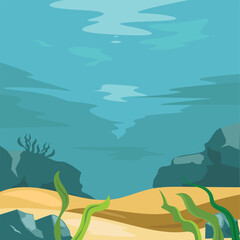 sea underwater vector background element design