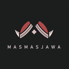 m letter blangkon vector for icon and logo element design template design