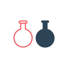 Flask vector illustration icons set
