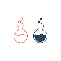 Flask vector illustration icons set