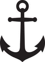 Nautical Anchor Symbol Vector Illustration Maritime Sea Ocean Boat Marine Element Graphic Design