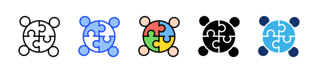 Team Icon Collection With Multiple Styles