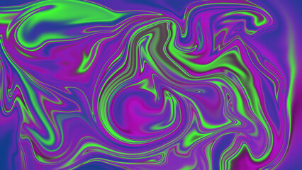 Vibrant Green and Purple Swirling Abstract Fluid Background