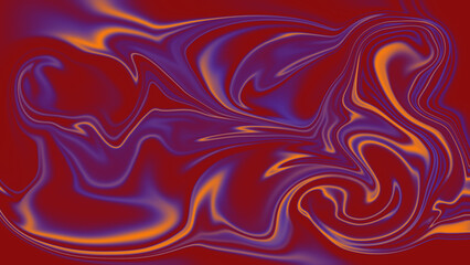 Red Purple and Orange Swirling Liquid Marble Abstract Background