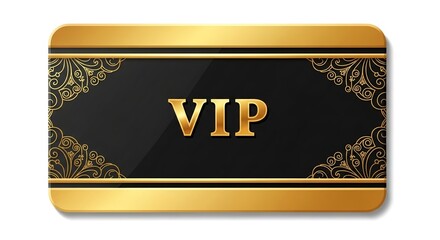 Elegant black and gold VIP card showcasing luxurious design for exclusive access and services at events