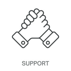 Support Simple Style Design Outline Symbol Illustration