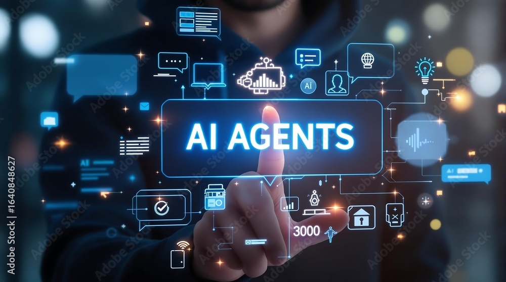Aufkleber ai agents technology and future of artificial intelligence solutions and automation trends