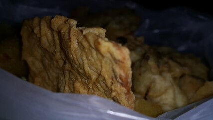 Tempe Goreng or Tempe Mendoan is Indonesian traditional food made from tempeh covered in flour...