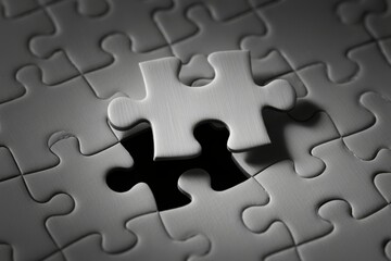 Finding the missing piece concept of problem solving and completing the puzzle game