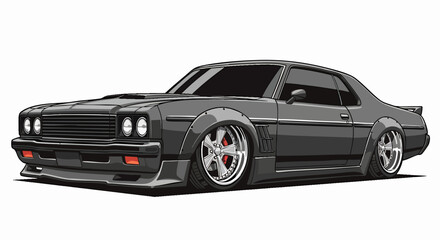 Naklejka premium Classic car illustration design