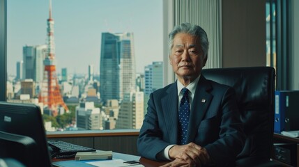Fototapeta premium Elegant senior man, Successful exclusive businessman 