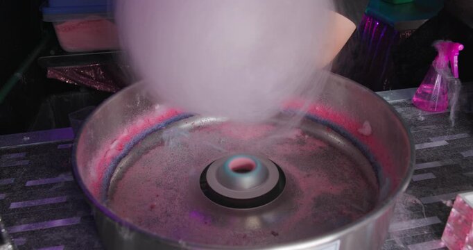 Cotton Candy Being Made