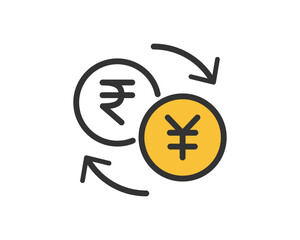 インドルピーと円の両替アイコン ベクターイラスト | ベクター素材 編集可能 SVG