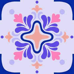 floral tile pattern background