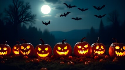 halloween background with pumpkin