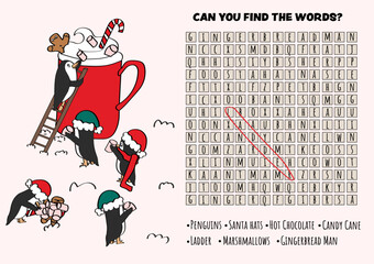 kids christmas word quiz game