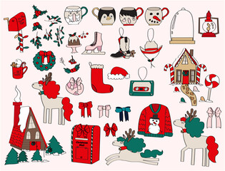 set of christmas graphics