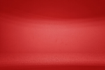 Fototapeta premium Empty Room with Light Beam and Shadow on Red Wall Background