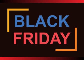 
Black Friday poster, sales at good prices, event text.