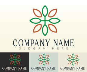 The flower logo template adds a touch of elegance to any business, emphasizing natural beauty and charm.
