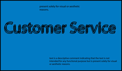 Customer Service  text written in lowercase letters.Vector lettering design. Simple word.