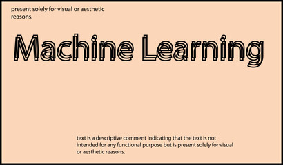 Machine Learning text written in lowercase letters.Vector lettering design. Simple word.