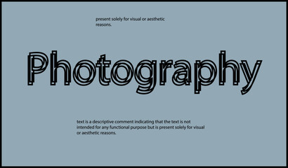 Photography text written in lowercase letters.Vector lettering design. Simple word.