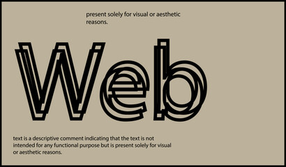  Web text written in lowercase letters.Vector lettering design. Simple word.