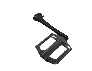 Dynamic Black Bike Pedal and Crank Arm – Modern 3D Render Isolated on Transparent PNG for High-End Cycling Gear, Fitness, and Mechanical Part Illustrations. Perfect for Digital and Print Media.
