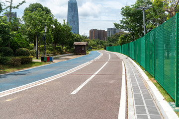 walkway in the modern city