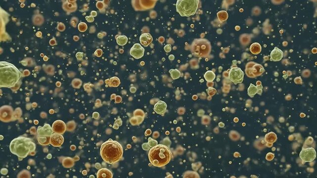 Microscopic Tapeworm Larvae Infection 3D Animation