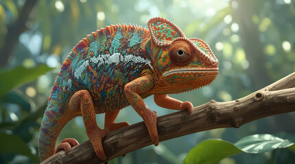 chameleon on a branch