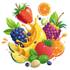 fresh fruits and berries
