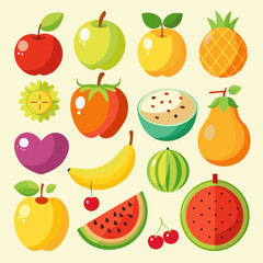 seamless background with fruits