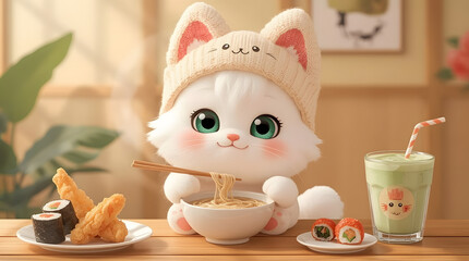 easter bunny with eggs