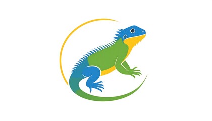 Fototapeta premium Iguana logo design