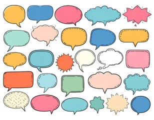 Fototapeta premium Collection of colorful speech bubbles (2)