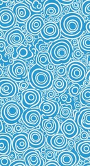 Seamless aquamarine texture with swirling circles for a modern aesthetic