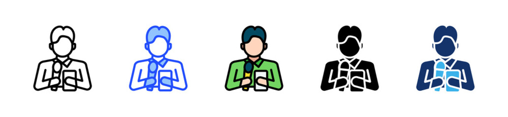 Influencer Review Icon Collection With Multiple Styles