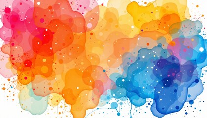 blank greeting card mockup with watercolor paint