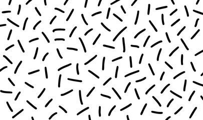 black chaotic dash doodle pattern background 
