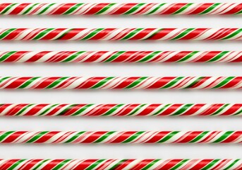 Colorful Candy Canes Lined Up in a Festive Arrangement Highlighting Holiday Cheer and Tradition