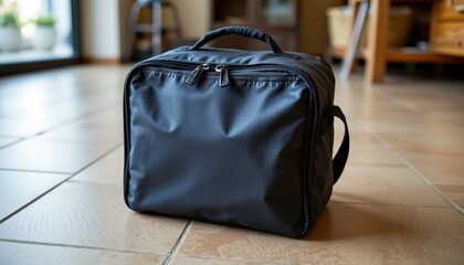 blank shopping label mockup with dashed border