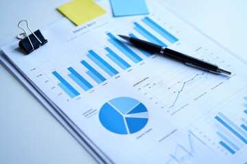 Analyzing business performance with financial reports charts and graphs documents