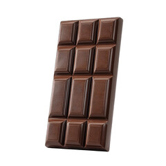 Obraz premium Dark chocolate bar, rectangular, divided into squares (1)