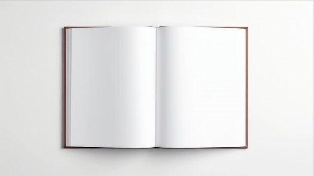 Open book blank pages mockup