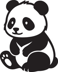 panda silhouette vector