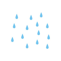 Water drops icons. Blue water drops. Vector illustration